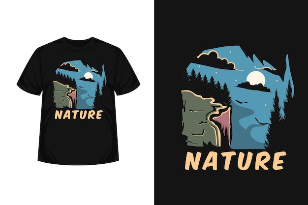 Nature illustration t-shirt design