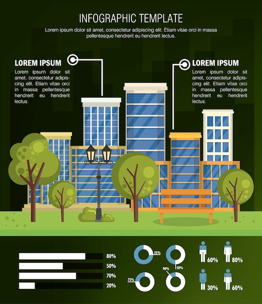 Vector nature infographic template icons