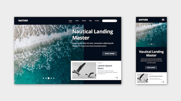 Nature landing page template