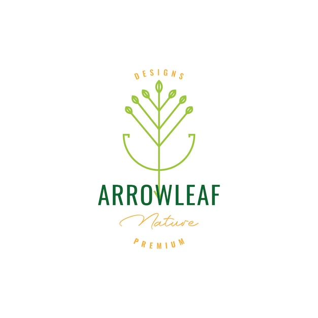 Nature leaf arrows logo design