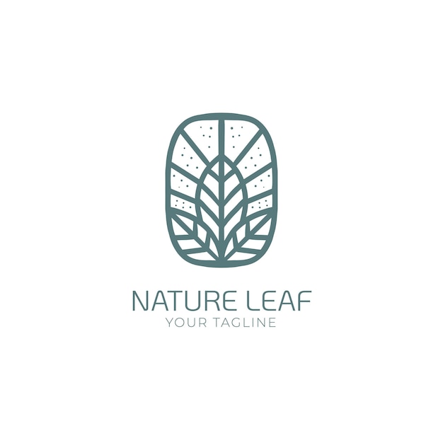 Nature leaf feminine logo template