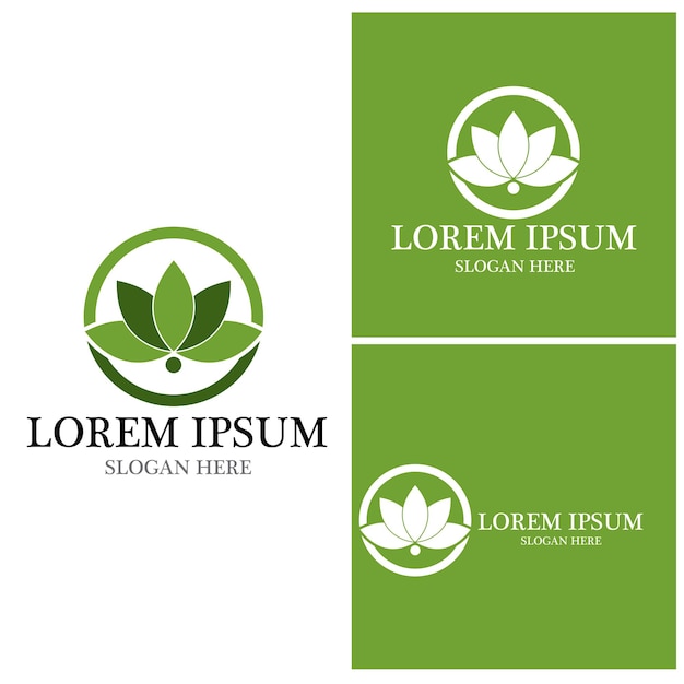 Nature leaf icon and symbol template vector