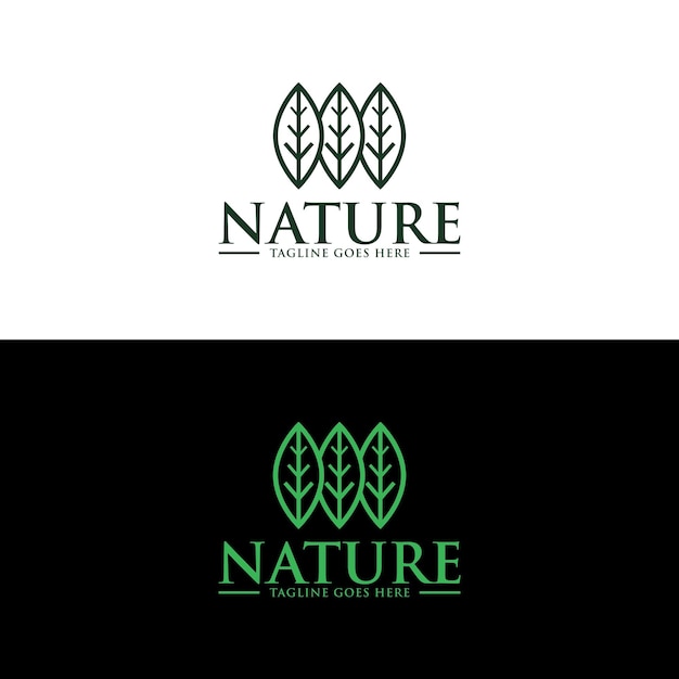 nature leaf logo icon vector template