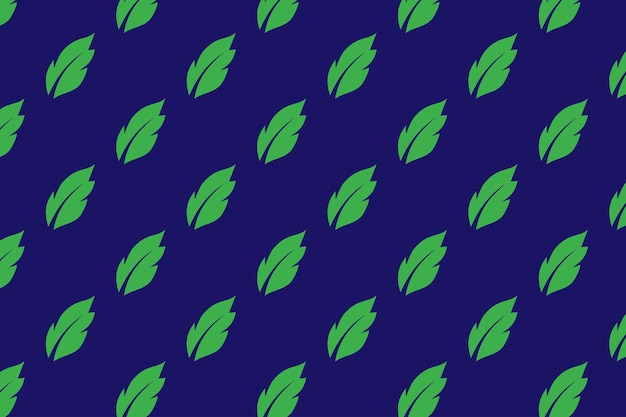 Nature Leaf Logo Pattern Design for Social Media Template and Blue Texture Background