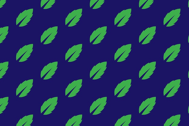 Nature Leaf Logo Pattern Design for Social Media Template and Blue Texture Background