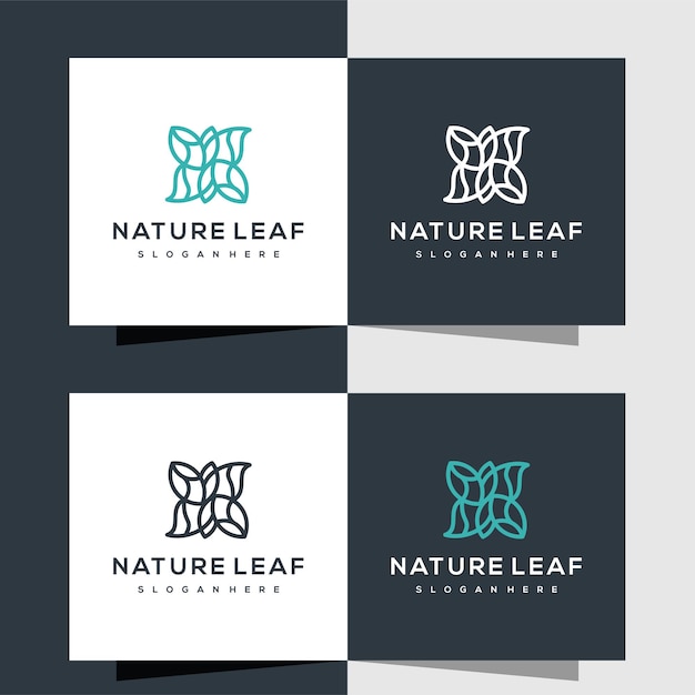 Nature leaf template logo design