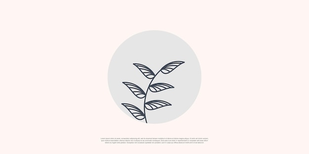 Vector nature leaves logo collection with minimalism concept premium vector part 4