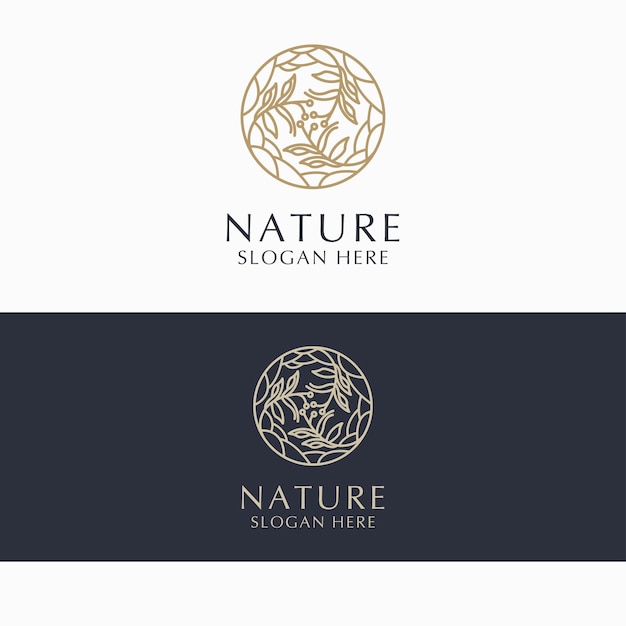 Nature logo design icon template