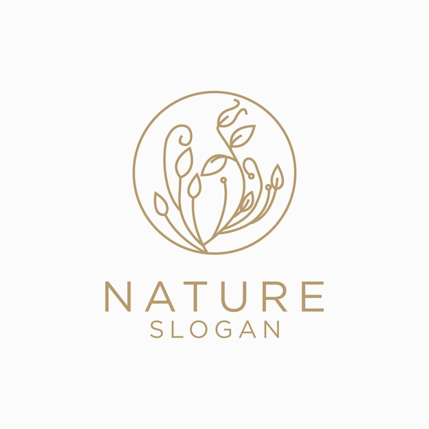 Nature logo design icon template