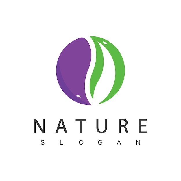 Nature Logo Design Template Beauty Concept Using Leaf Icon For Spa Skincare And Cosmetic