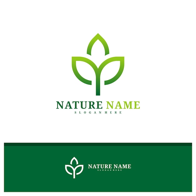 Nature logo design vector Creative Leaf logo concepts template illustration