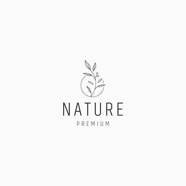 Nature logo icon design template