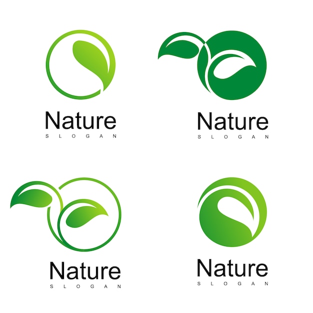 Nature Logo Set, Leaf Icon Design