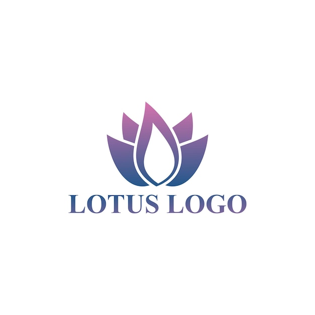 Nature logos of beauty lotus and spa flower symbol