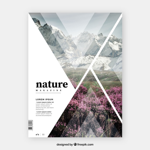 Nature magazine cover template