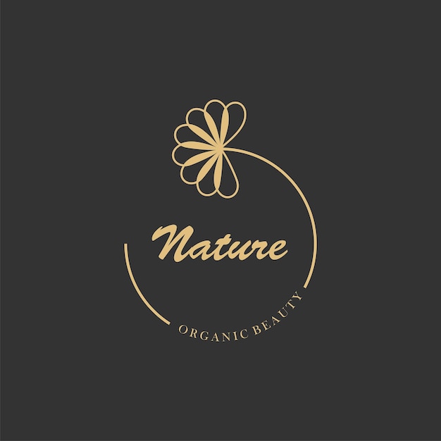 nature organic beauty logo design