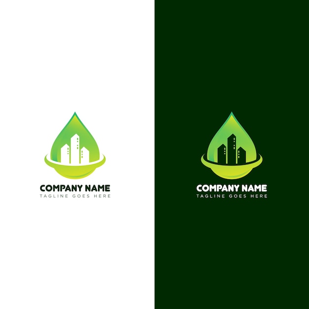 Vector nature real estate logo design