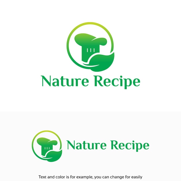 Nature Recipe Logo template, Nature Food Logo template