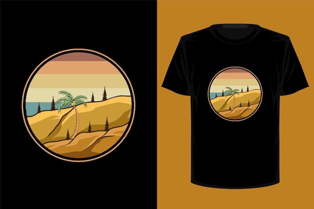 Nature retro vintage t shirt design