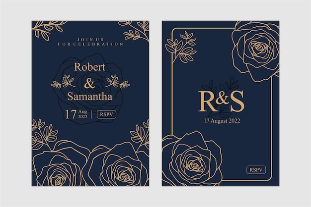 nature rose invitation wedding