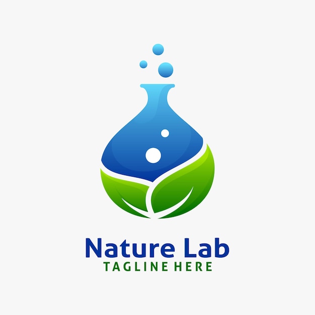 Nature science lab logo design