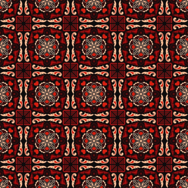 Nature Seamless Pattern Garden Floral Background Damask Aboriginal Ornament Art