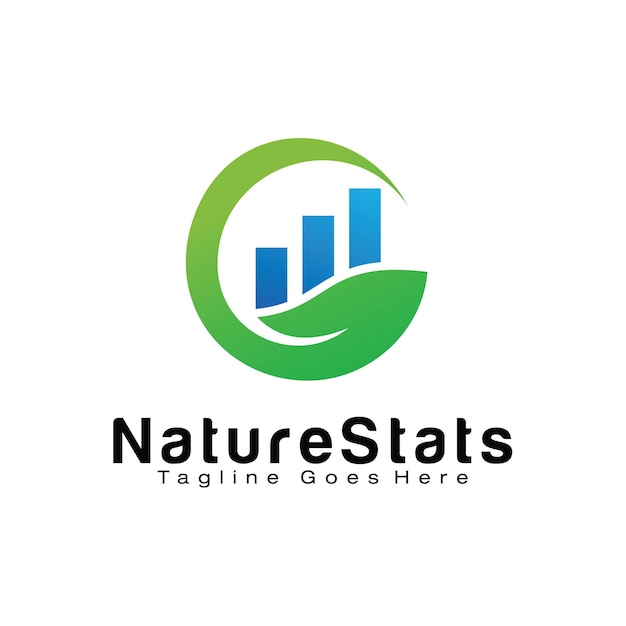 Nature Stats logo design template