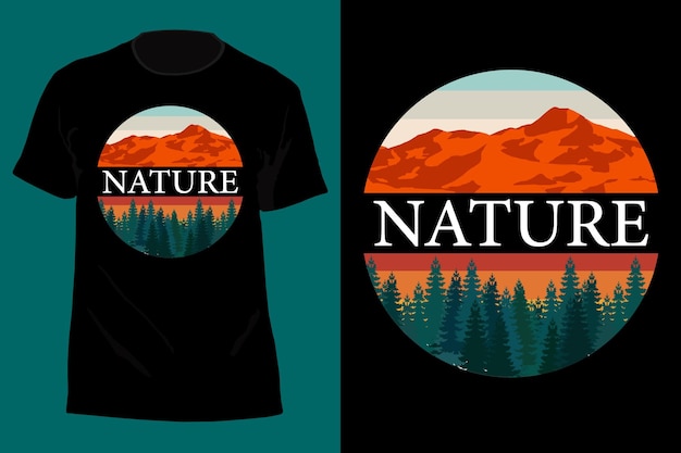 Vector nature t shirt design landscape