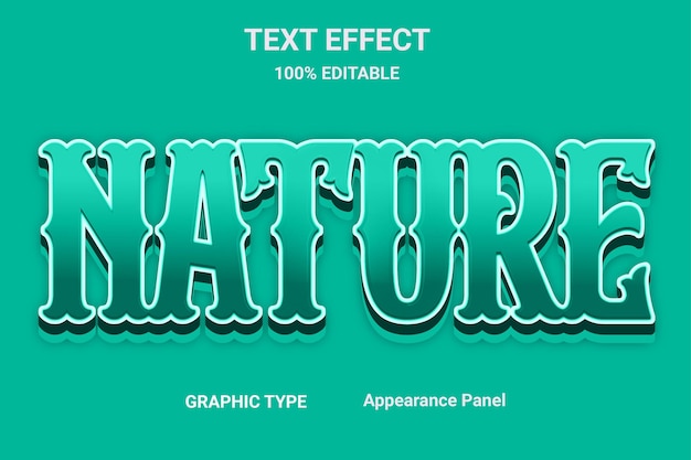 nature text effect comic font style word and font can be changed