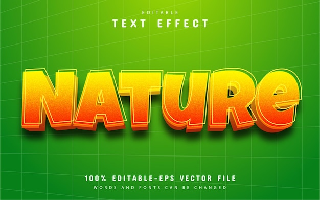 Nature text effect editable