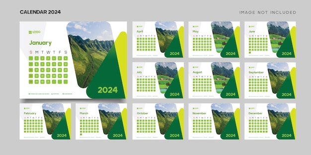 nature theme 2024 calendar design