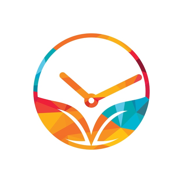 Nature time vector logo design template Energy time and diet time logo concept