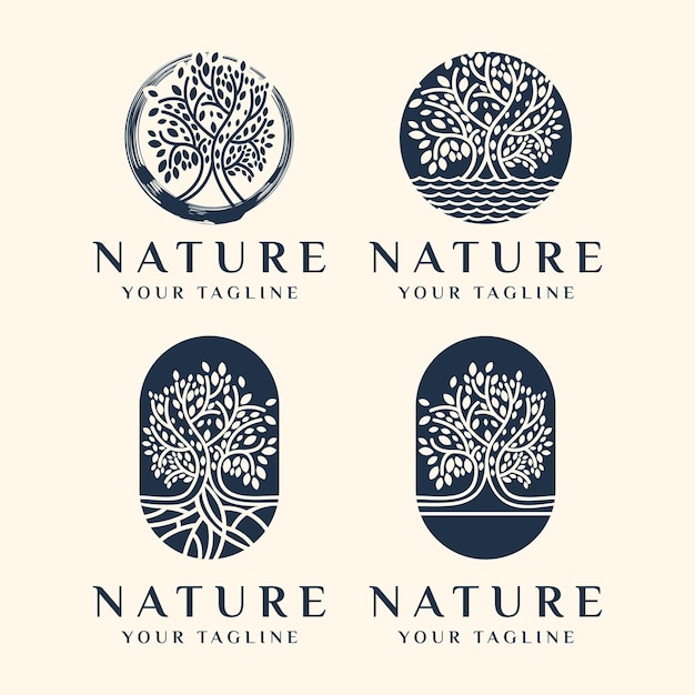 nature tree logo design