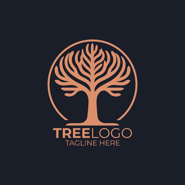 Nature trees vector illustration logo design