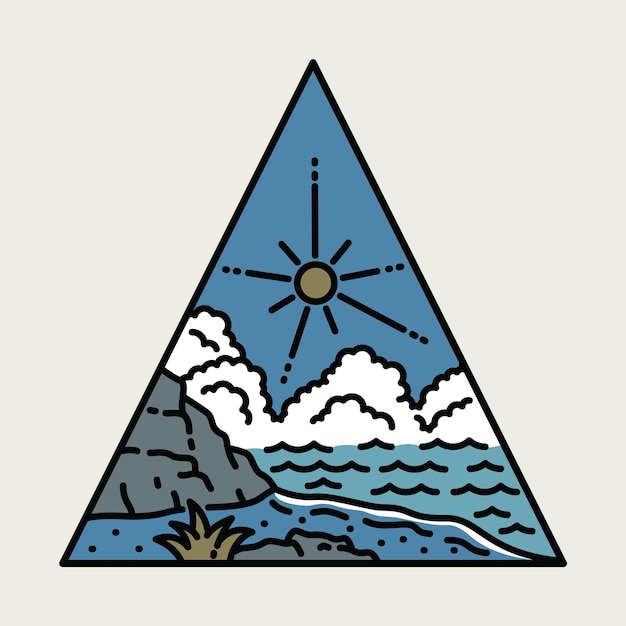 Nature triangle graphic illustration vector art tshirt design