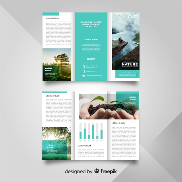 Nature trifold flyer template