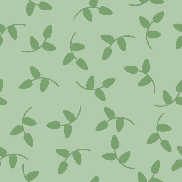 Nature vector branches on a green background pattern