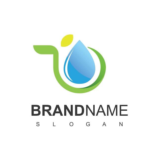 Nature Water Logo Design Template