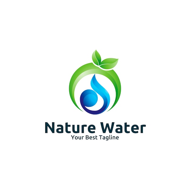 Nature Water Logo Template