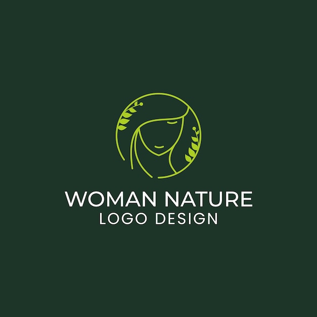 nature woman's logo template