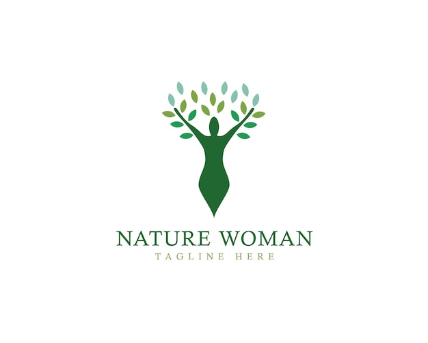 Nature Women Tree vector logo