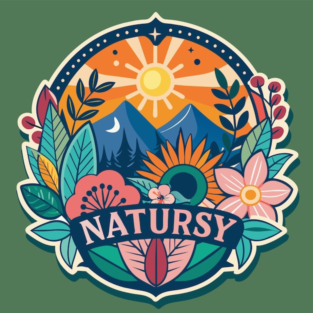 Natures Beauty Design a sticker featuring intricate floral patterns for tshirt sticker