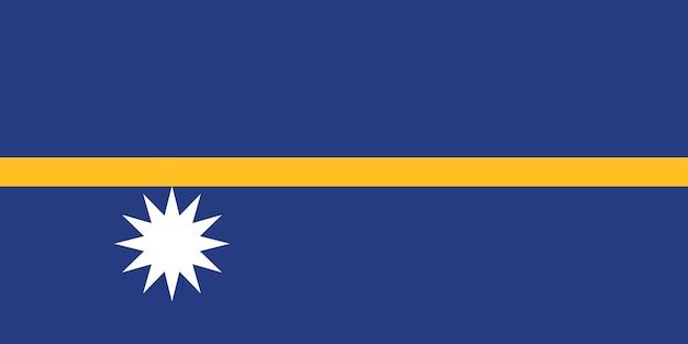 Vector nauru flag official colors and proportion vector illustration