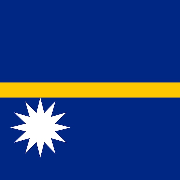 Vector nauru flag official colors vector illustration