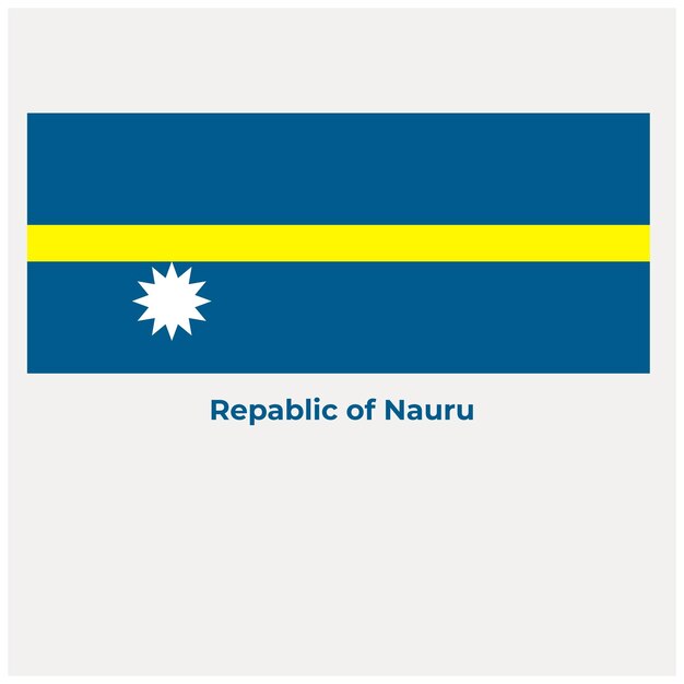 Vector the nauru flag