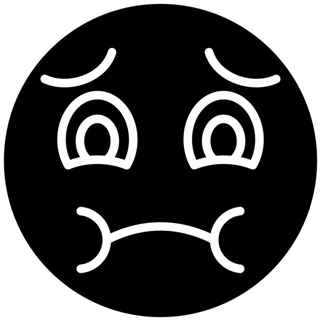 Vector nauseated face vector illustration style