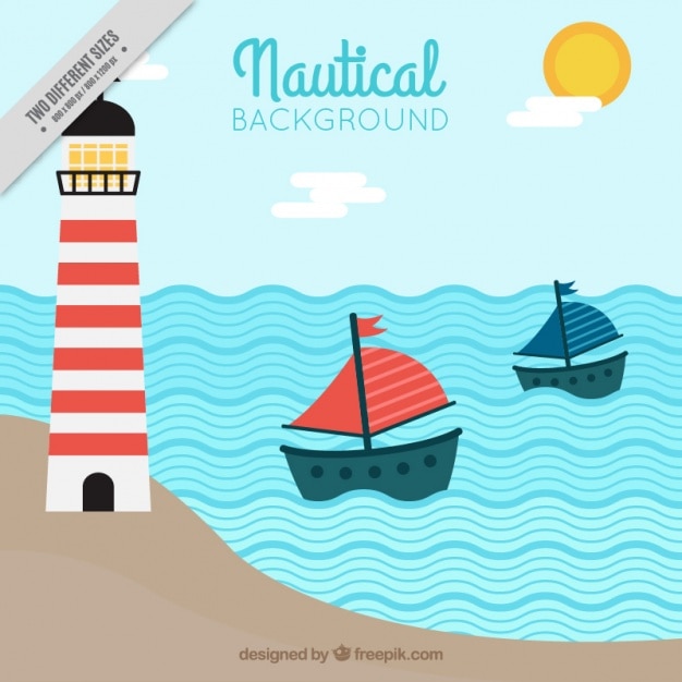 Nautical background with lines