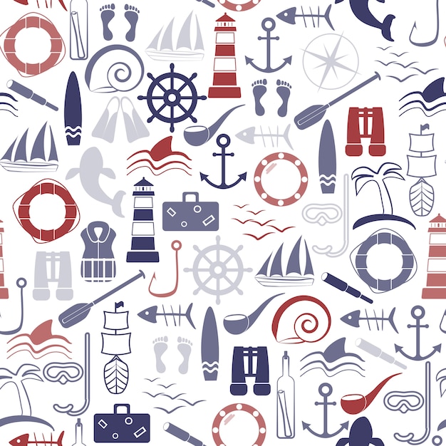 Nautical seamless pattern.