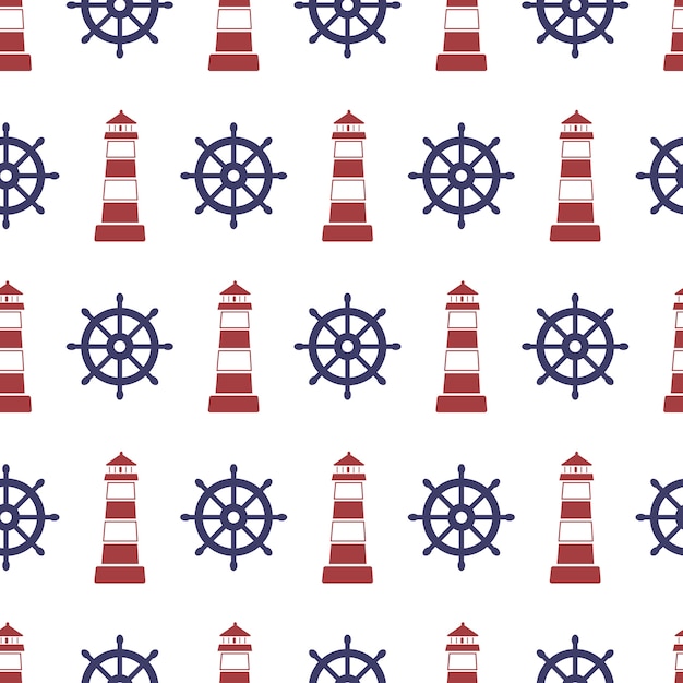 Nautical seamless pattern