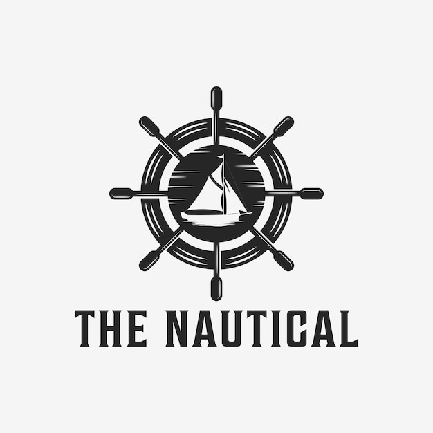 Nautical Yacht logo design template nautical marine logo vector illustration design inspiration